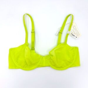 Aerie Smoothez Lime Green Unlined Mesh Balconette Bra